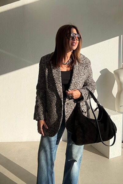 ELVAN TOLON Animal patterned stamp jacket