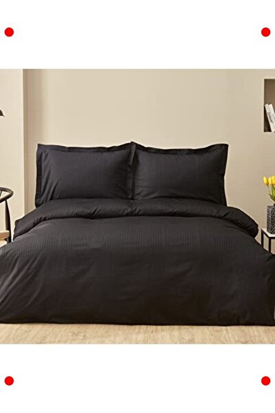 markentegra Satin Double Duvet Cover Set Black