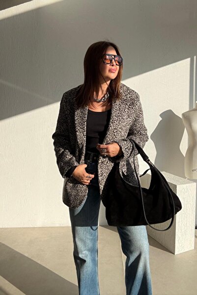 ELVAN TOLON Animal patterned stamp jacket