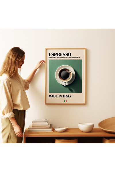 ARTHOUSECOLLECTIVE Espresso - Coffee Collection - Table Sizes Unframed Poster