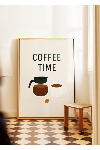 ARTHOUSECOLLECTIVE Coffee Time - Minimal Coffee Poster - Unframed Poster in Table Dimensions
