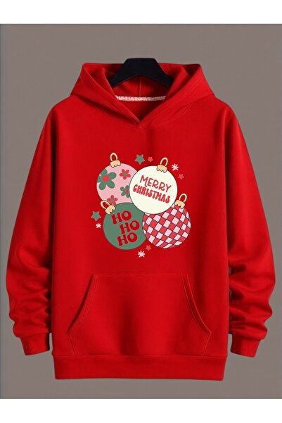 ArtYus Unisex Long Sleeve Transfer Merry Christmas Christmas Printed Plus Size Crew Neck Sweatshirt