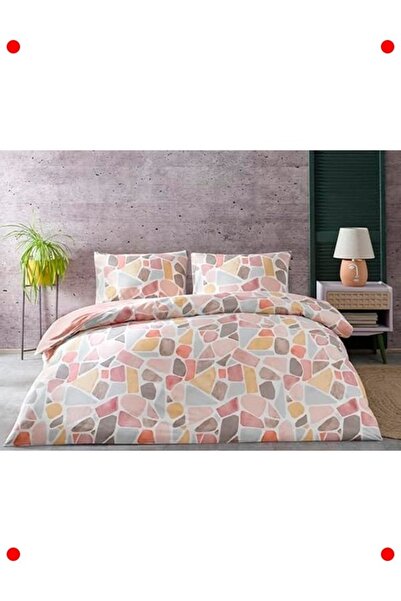 markentegra Ranforce Cotton Bedding Set, Pink, Double Size