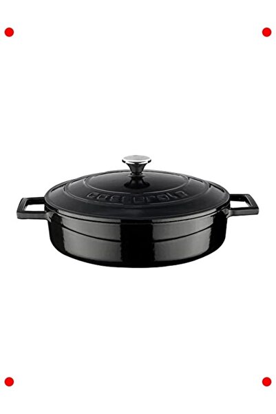 markentegra Cast Iron Yayvan Pot - Multi-Purpose, 24 Cm, Black
