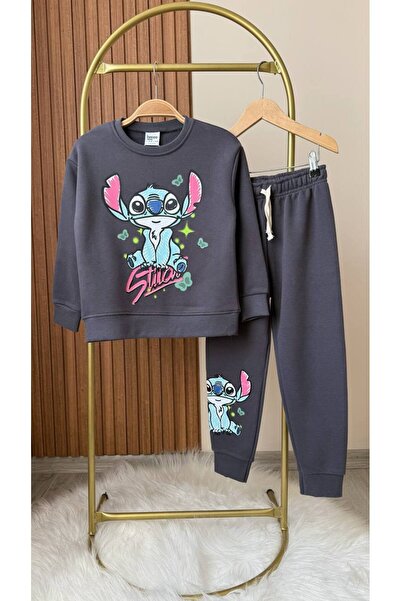 Elidabutik Karakter Printed Smoked Color 2-Piece Set