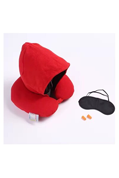 Generic U-shaped hooded pillow, warm winter hat, neck support, warm winter support
