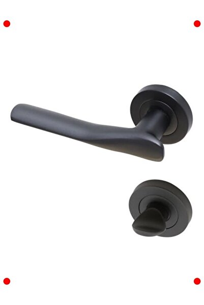 markentegra مقبض باب الحمام/المرحاض باللون الأسود غير اللامع - موديل روزيت