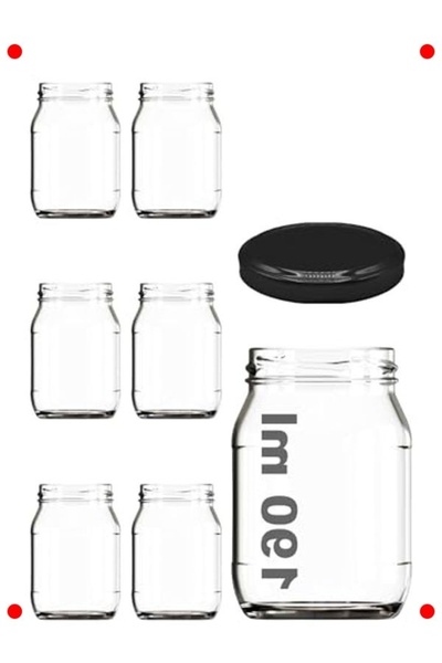 markentegra Transparent Glass Jar with Metal Lid 190 ml (6 Pieces)