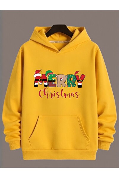 ArtYus Unisex Long Sleeve Transfer Merry Christmas Christmas Printed Plus Size Crew Neck Sweatshirt