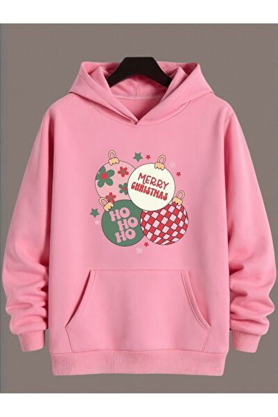 ArtYus Unisex Long Sleeve Transfer Merry Christmas Christmas Printed Plus Size Crew Neck Sweatshirt