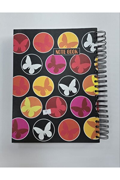 Generic University spiral notebook, divided into 5 sections, A4 size, 200 pages, Arabic, butterfly pattern