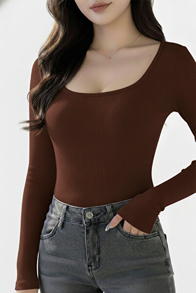 Nerth U Neck Long Sleeve Corded Fabric Crop Blouse Set of 3