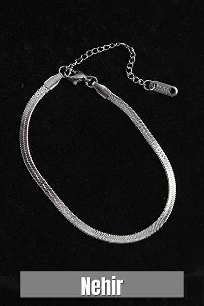 Nehir سوار رجالي من الفولاذ الإيطالي 316L بلون فضي هدية لعيد الحب والأم والمع...