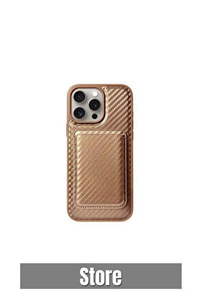 Store حافظة هاتف iPhone 13 بنمط الكربون مع حامل ممتص للصدمات فاخرة