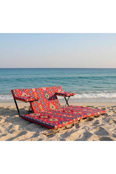 China A luxurious floor seat designed for gardens, chalets, desert, and seaside settings; a sophisticated design inspired by Najdi patterns.