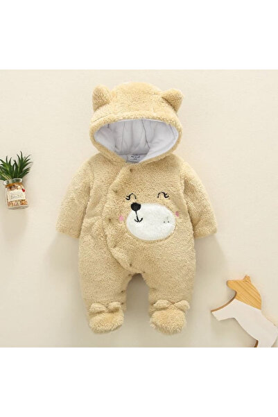 Superbaby Cream plush jumpsuit - Bear
