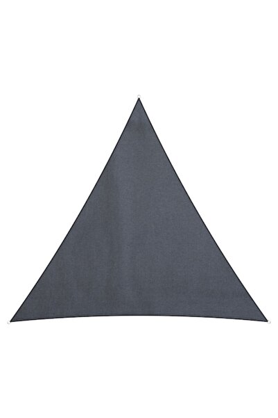 Plonos Triangular Shade Sail 400x400x400 cm, PE 180 g/m², 3 Fixing Cords, Gray