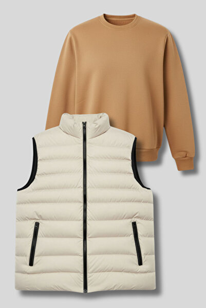 2'li Paket 1 Şişme Yelek 1 Sweatshirt
