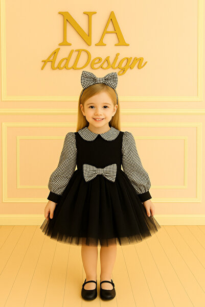 NA ADDESIGN Rochie pentru fetiță cu design special, cu detaliu de fundă în ca...