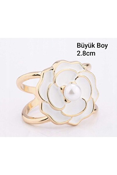 Bacoss وشاح-فولار-شال بتصميم وردة كبير الحجم 2.8 سم (BC-1255)