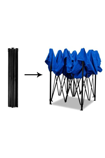 OEM 3x3m Blue Foldable Pavilion Tent Metal Frame for Yard, Garden, Events