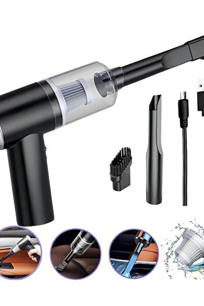 OEM Mini aspirator portabil 3 în 1, USB, putere mare, filtru HEPA, accesorii ...