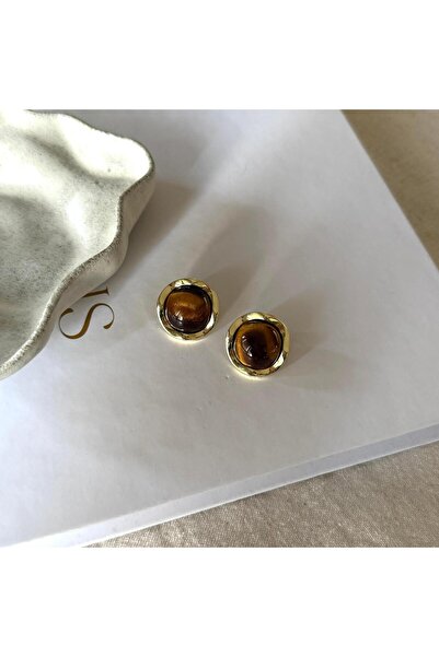 Alice İsstanbul Gold Detaylı Kedi Gözü Küpe