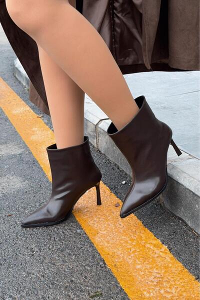 I Love Shoes Γυναικείες μπότες με τακούνι Elarin Ανοιχτό καφέ ματ δέρμα