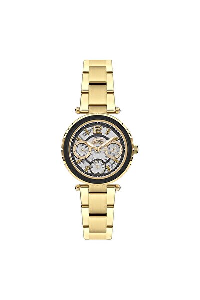 Slazenger Sl.09.2286.4.02 Women's Wristwatch |   32mm Gold Color Case, Multi-Indicator Dial
