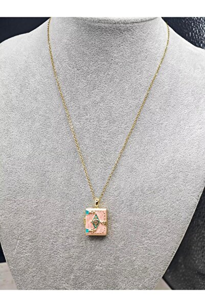 Bluw Jewelry Modern Kapaklı Sandık Desenli Çelik Kolye