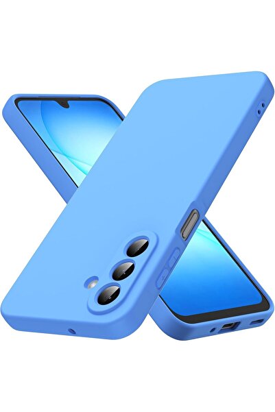 HANPORIUM حافظة سيليكون متوافقة مع هاتف سامسونج جالاكسي A17 - غطاء مرن بلون ب...