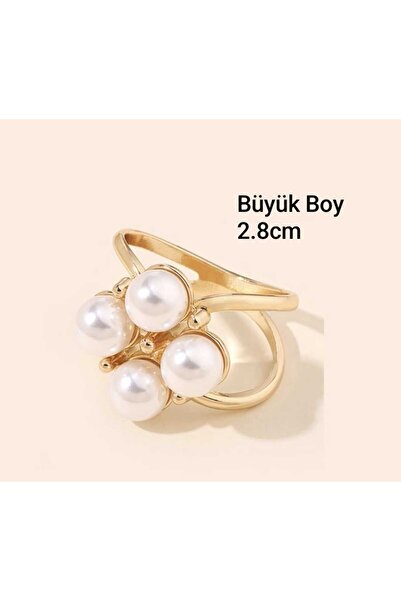 Bacoss Eșarfă-șal cu cataramă cu design cu patru perle, dimensiune mare 2,8 c...