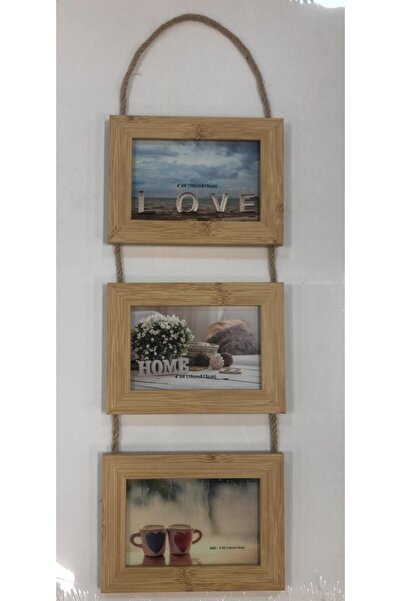 Lebron İpli Ahşap 3'lü Fotoğraf çerçevesi