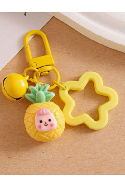 TChic Yellow Pineapple Shaped Zipper Ornament Bag Ornament Charm