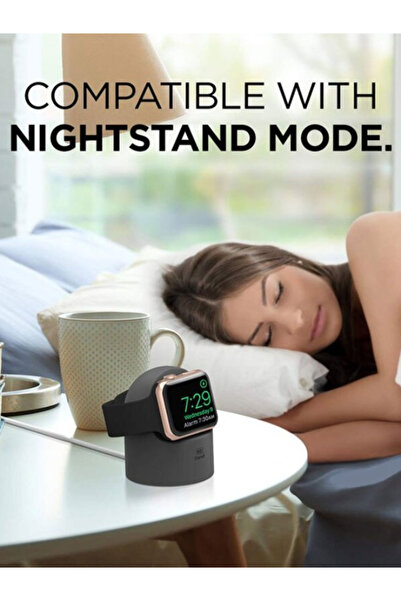 OEM White silicone charging stand, compatible with Apple Watch, Samsung and Huawei, stable and compact