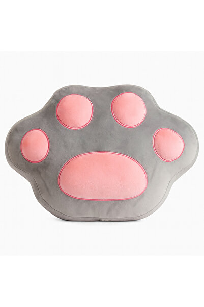 OEM Pernă decorativă pufoasă cu model Paw Plus roz gri 45 cm – Pernă decorati...