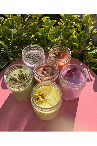 ORİVYA HOME 6’lı Soya Wax Renkli Kokulu Mum 200 ml( Lavanta , Gül , Kahve , L...