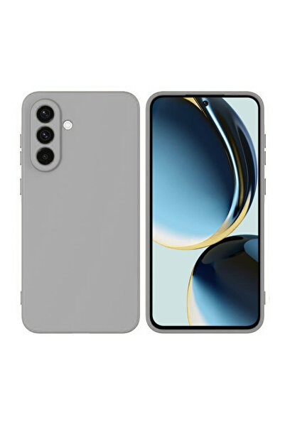 HANPORIUM Samsung Galaxy A17 Compatible Silicone Case - Pastel Color Tone Flexible Cover with Camera Protection - Gray