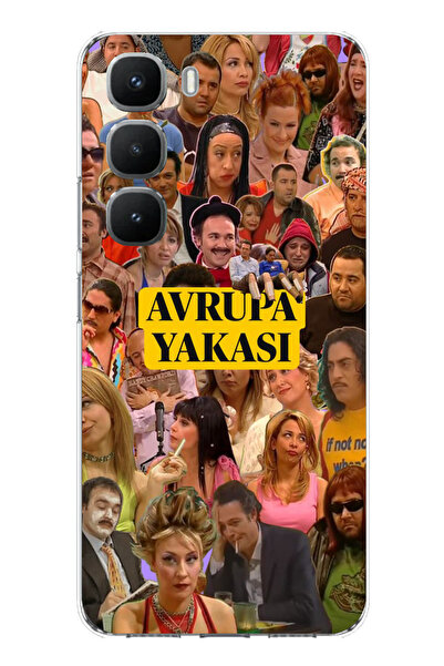 TechTree حافظة سيليكون متوافقة مع هاتف Infinix Hot 60 Pro بتصميم ساحل أوروبا B مطبوع