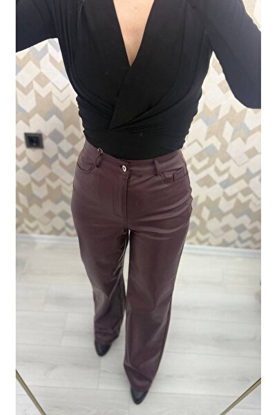 BASIC.ES YUMUŞAK DERİ ŞARDONLU DERİ PANTOLON