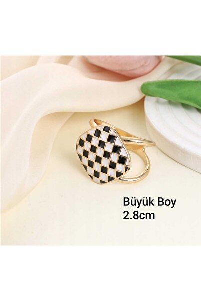 Bacoss Eșarfă-șal cu cataramă, design în carouri, dimensiune mare 2,8 cm (BC-...