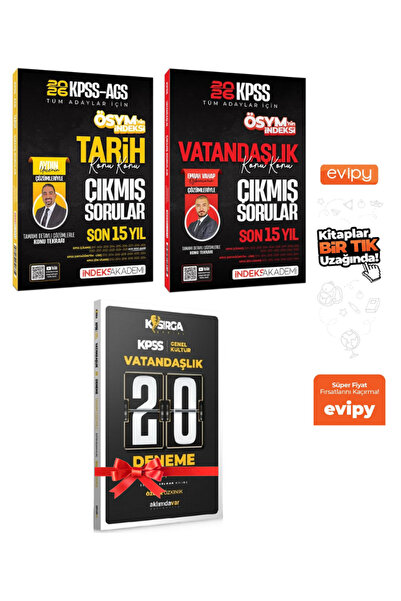 İndeks Akademi Emrah Vahap Özkaraca, Aydın Yüce|2026 KPSS MEB-AGS Tarih + Vat...