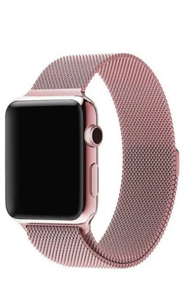 OEM Pink Milanese Magnetic Strap for Apple Watch 42–49 mm, Compatible with Series 1–8/SE