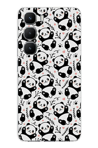 TechTree Infinix Hot 60 Pro Compatible Little Pandas Designed B Printed Silicone Case