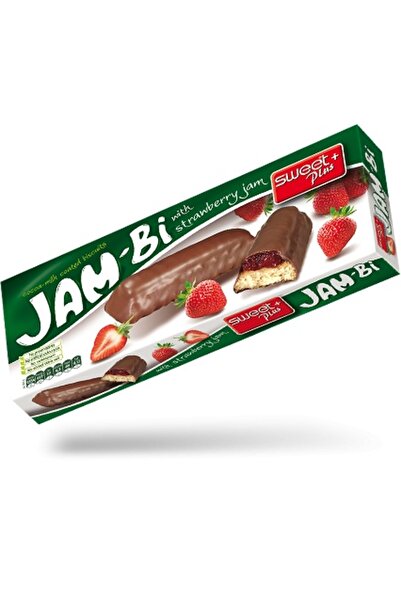 Sweet Plus JAM-BI glazed cookies with strawberry jam