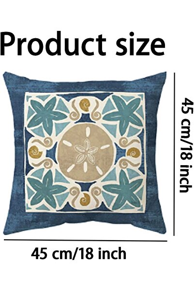 Boolygo 4 Pcs Outdoor Waterproof Geometric Throw Pillow Covers 18x18 Inch (Se...