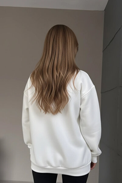 cemo Pul Embroidered Tiger Detailed O Oversized Sweatshirt