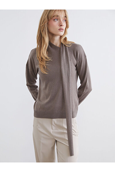 LC Waikiki Seray New Season Shawl Collar Women's Knitwear Sweater