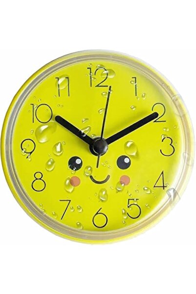 NALACAL ساعة حمام - مقاومة للماء IP65، صامتة ولا تصدر صوت تكتكة، مزودة بقاعدة شفط، ساعة حائط حمام صغيرة