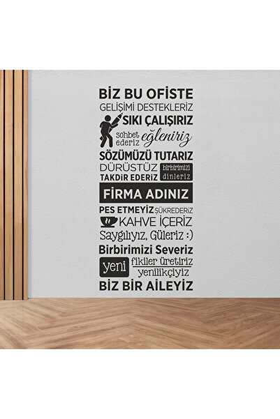 boldwallz Firma Adınıza Özel Biz Bu Ofiste Duvar Sticker